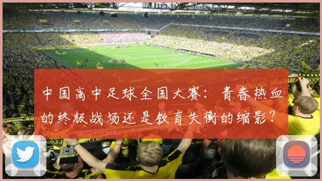 中国高中足球全国大赛:青春热血的终极战场还是教育失衡的缩影?